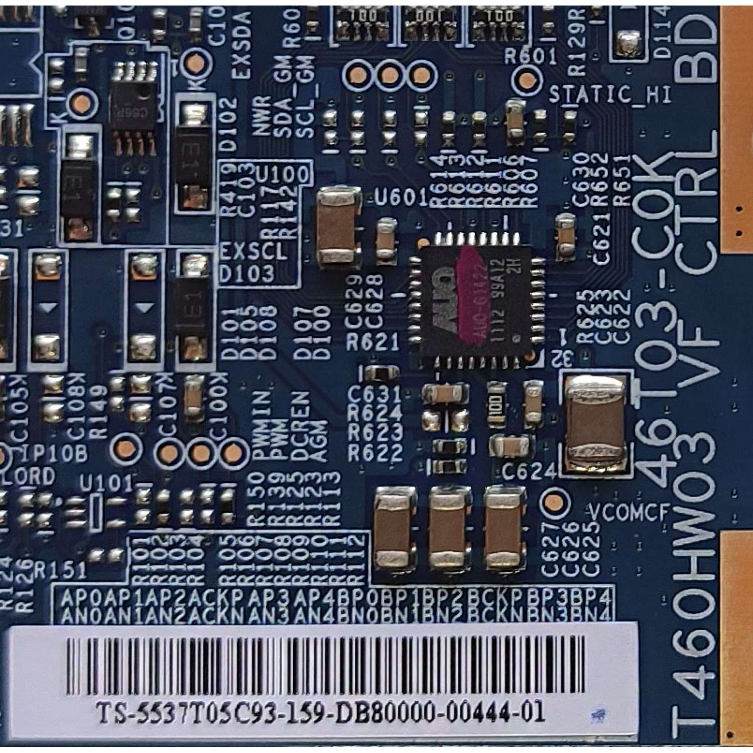 T-CON PARA TV INSIGNIA / NUMERO DE PARTE 5537T05C93 / T460HW03 VF CTRL BD / 46T03-C0K / 55.37T05.C93 / MODELO NS-37L760A12	 - Imagen 2